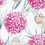 Decoupage Paper Napkins - Hydrangea Balloons Pink