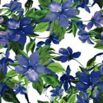 Decoupage Paper Napkins - Flowering Clematis Blue