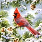 Decoupage Paper Napkins - Red Cardinal