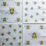 Decoupage Paper Napkins - Flying Bees