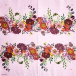 Decoupage Paper Napkins - Flower Border Lilac