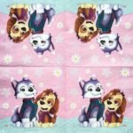 Decoupage Paper Napkins - Dog Patrol Pink