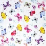 Decoupage Paper Napkins - Butterfly Collection White