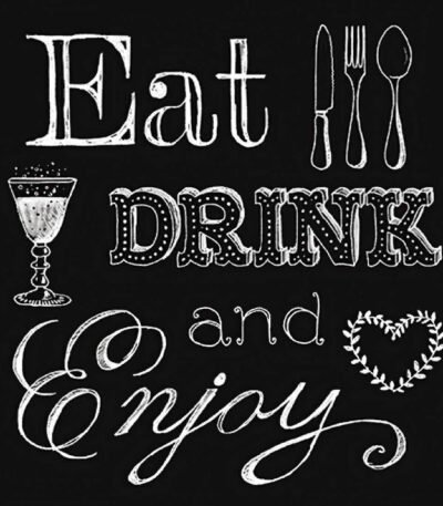 Decoupage Paper Napkins - Eat Drink Black