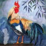 Decoupage Paper Napkins - Coq Plumes Bleues