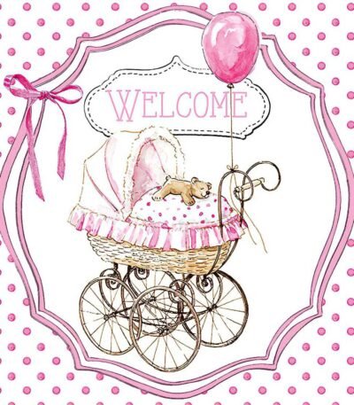 Decoupage Paper Napkins - Welcome Pink