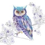 Decoupage Paper Napkins - Blue Owl