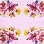 Decoupage Paper Napkins - Wild Florals Baby Pink