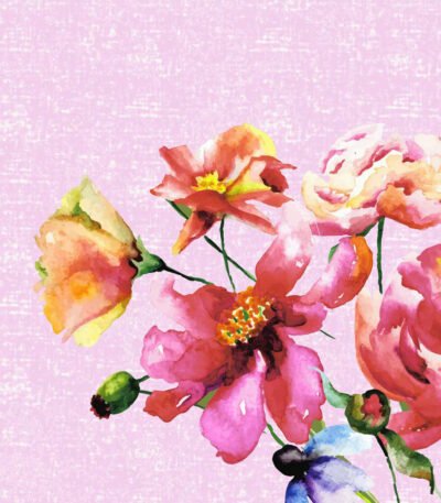 Decoupage Paper Napkins - Wild Florals Baby Pink