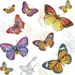 Decoupage Paper Napkins - Butterfly Wallpaper