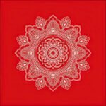 Decoupage Paper Napkins - Mandala White/Red