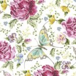 Decoupage Paper Napkins - Embroidery Flowers and Butterflies