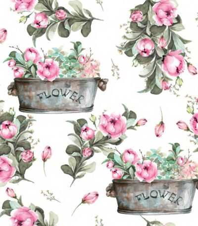 Decoupage Paper Napkins - Peony Flower Boxes