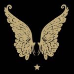 Decoupage Paper Napkins - Wings Black/Gold