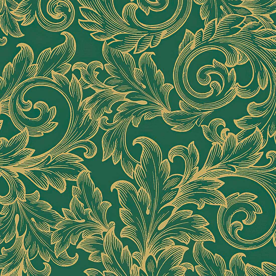 Decoupage Paper Napkins - Baroque Gold/Green - The Tissue Store Decoupage Paper Napkins - Baroque Gold/Green