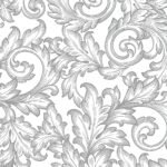 Decoupage Paper Napkins - Baroque Silver/White