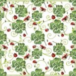 Decoupage Paper Napkins - Clover & Ladybugs