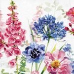 Decoupage Paper Napkins - Foxglove & Agapanthus