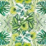 Decoupage Paper Napkins - Tropical Leaves White