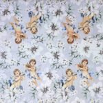 Decoupage Paper Napkins - Angels in Flowers Silver