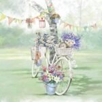 Decoupage Paper Napkins - Bike Against Tree