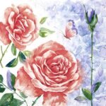 Decoupage Paper Napkins - Aquarell Rose