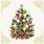 Decoupage Paper Napkins - X-Mas Tree Cream