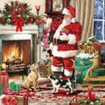 Decoupage Paper Napkins - Santa Interior