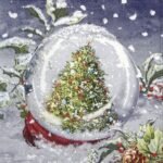 Decoupage Paper Napkins - Tree in Snowglobe