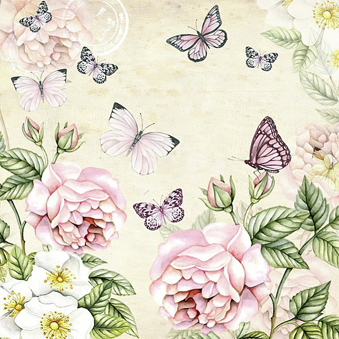 Decoupage Paper Napkins - Botanical Cream - The Tissue Store Decoupage Paper Napkins - Botanical Cream