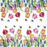 Decoupage Paper Napkins - Tulips & Muscari