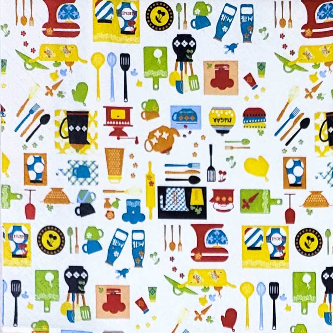 Decoupage Paper Napkins - Kitchen Mix - The Tissue Store Decoupage Paper Napkins - Kitchen Mix