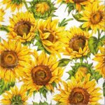 Decoupage Paper Napkins - Dancing Sunflowers