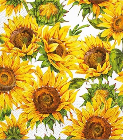 Decoupage Paper Napkins - Dancing Sunflowers