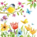 Decoupage Paper Napkins - Spring Bird