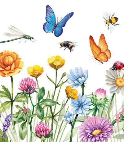 Decoupage Paper Napkins - Butterfly Meadow