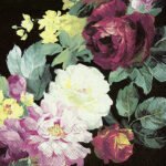 Decoupage Paper Napkins - Vintage Big Rose Black