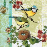 Decoupage Paper Napkins - Bird Family