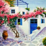Decoupage Paper Napkins - Greece Village