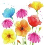 Decoupage Paper Napkins - Colourful Summer Flowers