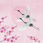 Decoupage Paper Napkins - Cranes Rose