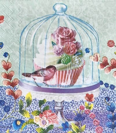 Decoupage Paper Napkins - Cupcake In Glass