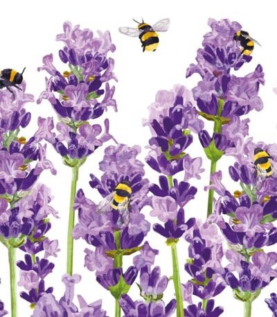 Decoupage Paper Napkins - Bees & Lavender
