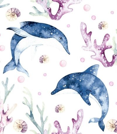 Decoupage Paper Napkins - Playing Dolphins
