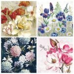 Decoupage Paper Napkins - Floral 12 (4 Sheets)