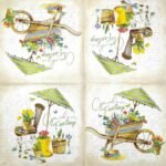 Decoupage Paper Napkins - Garden Feeling Cream