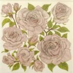 Decoupage Paper Napkins - Roses (Cream)