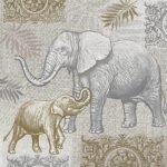 Decoupage Paper Napkins - Indian Style Elephants