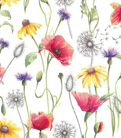 Decoupage Paper Napkins - Poppy Meadow