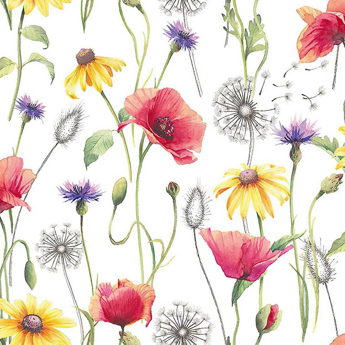 Decoupage Paper Napkins - Poppy Meadow - The Tissue Store Decoupage Paper Napkins - Poppy Meadow